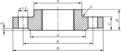 突面（RF)帶頸螺紋鋼制管法蘭 (適用于 PN 6、PN 10、PN 16、PN 25、PN 40、PN 63 和 PN 100)